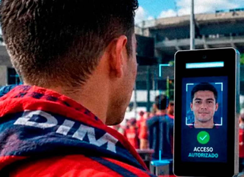 Los aficionados del Medellín serán los primeros en entrar con reconocimiento facial a un estadio en Colombia. Foto: tomada del x del DIM 