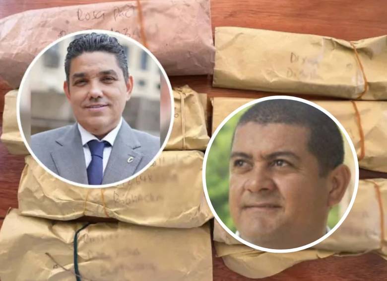 Jaime Lacouture, secretario de la Cámara, y Misael Villarreal, exconcejal capturado en córdoba. Foto: Colprensa- X Jacobo Solano