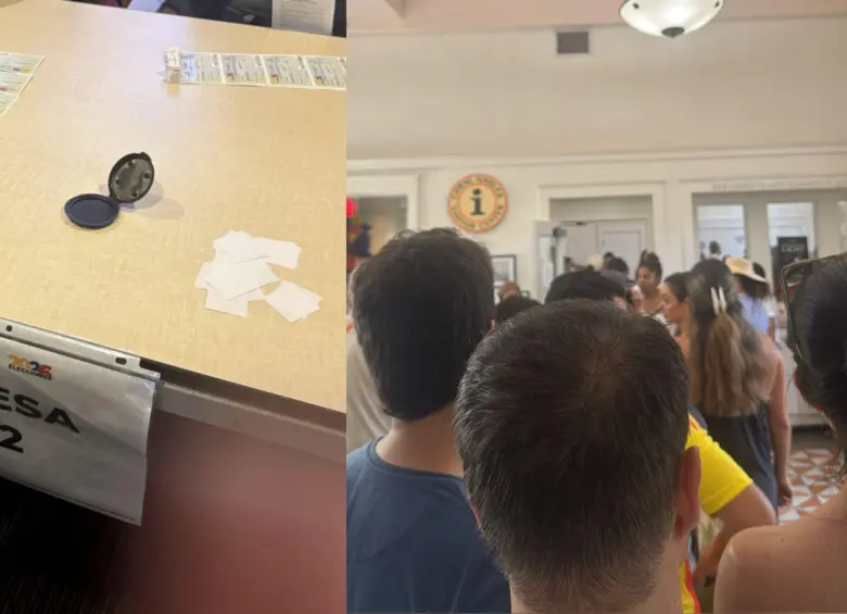 Colombianos en el exterior denuncian que se quedaron sin votar en el primer día de elecciones por largas filas y retrasos