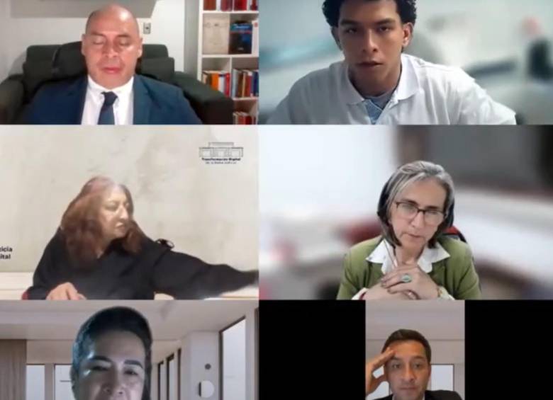 En la audiencia preliminar contra Ricardo. FOTO: Captura audiencia Fiscalía General de la Nación