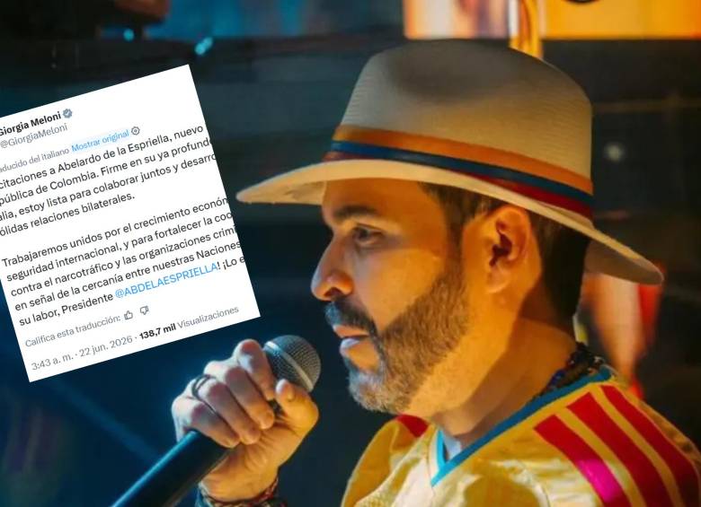 Foto: Colprensa / captura de pantalla X @GiorgiaMeloni