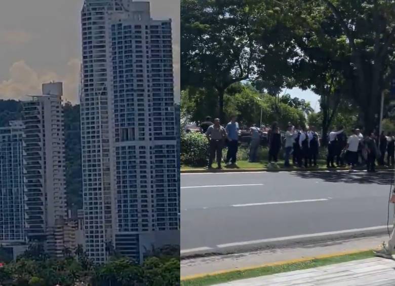 Primeras imágenes que se conocen del terremoto en Panamá. Ya habría destrozos y la gente evacuó a las calles. Foto: Redes sociales @TReporta y @FreddyPitti