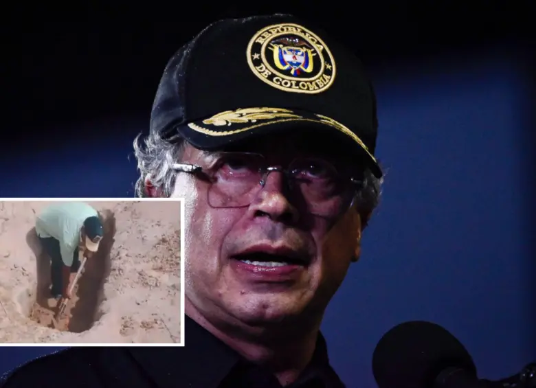 El presidente colombiano Gustavo Petro lanza hipótesis sobre cuerpos hallados en La Guajira e indica que podrían ser víctimas de los bombardeos a las presuntas narcolanchas en el Caribe. Fotos: Colprensa y @petrogustavo
