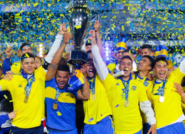 Sebastián Villa marcó uno de los tantos del empate de Boca Juniors, que se coronó campeón en Argentina. FOTO gETTY