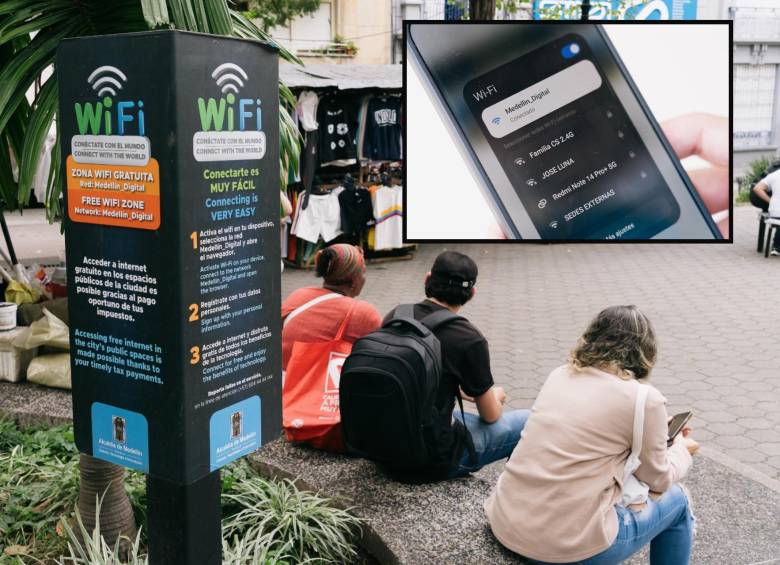 Estos tótems identifican las zonas donde hay WIFI gratis administrado por el Distrito. FOTO: Cortesía.