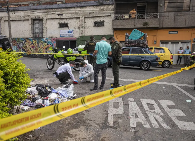 Imagen de referencia del hallazgo de un feto. Foto: EL COLOMBIANO