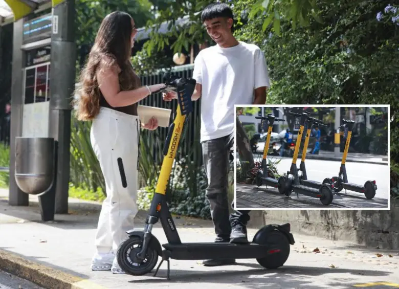 Las patinetas ya circulan por la Avenida El Poblado e incluso cerca del Jardín Botánico. Se seguirán expandiendo. FOTO: Manuel Saldarriaga