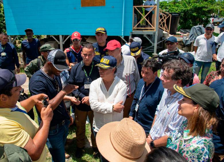El presidente Gustavo Petro recorrió este domingo el archipiélago de San Andrés y Providencia. FOTO: Presidencia
