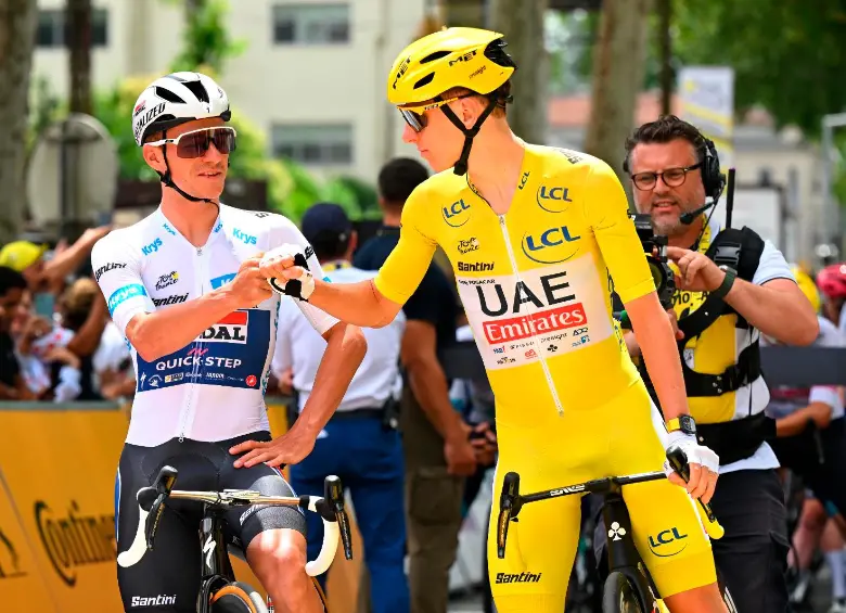 Tadej Pogacar y Remco Evenepoel, los protagonistas este domingo. FOTO GETTY