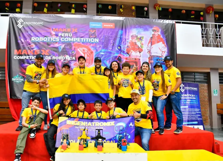 ¡Qué tesos! Niños de Rionegro, Antioquia, se coronaron campeones en torneo de robótica en Perú