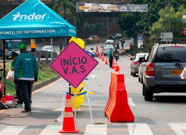 La ciclovía de la vía Las Palmas, al igual que las de la autopista Sur y la de la Unidad Deportiva Atanasio Girardot estarán fuera de servicio este domingo por cuenta del Giro de Rigo. FOTO: ESNEYDER GUTIÉRREZ CARDONA