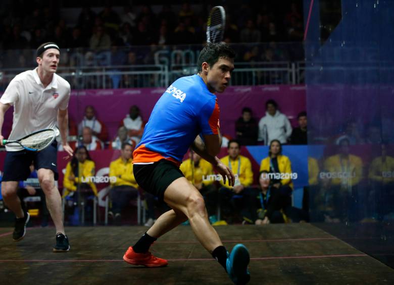 Miguel Ángel Rodríguez, actual número 26 del mundo en squash, lidera a Colombia en el Panamericano. Foto: Colprensa