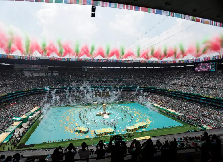 El partido inaugural entre México y Sudáfrica reunió a 80.824 espectadores en el Estadio Azteca. FOTO: XINHUA