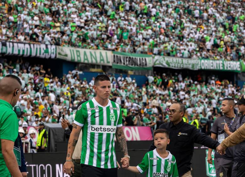 El futbolista cucuteño James Rodríguez ha tenido un rendimiento destacado en los juegos que ha disputado con Atlético Nacional. Foto: Camilo Suárez