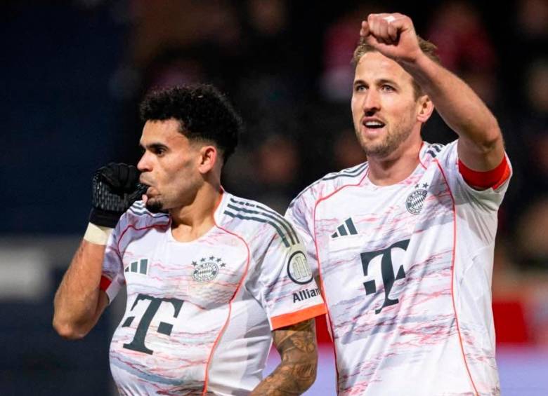 El futbolista colombiano Luis Díaz, de 29 años, es una de las figuras del Bayern Múnich de Alemania. Tiene una relación de cercanía con el delantero inglés Harry Kane. Foto: tomada del x de @LuisFDiaz19