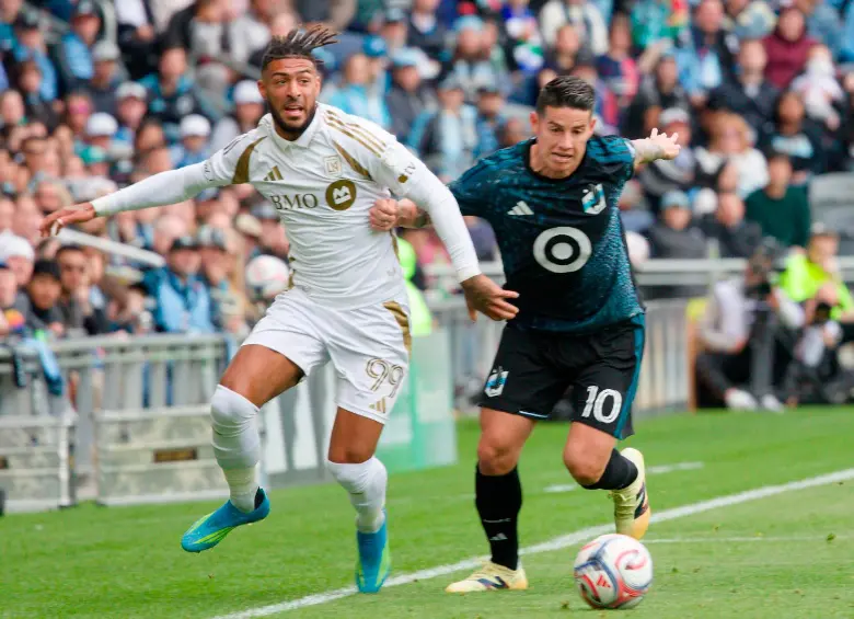 James Rodríguez registra 2 asistencias en 7 partidos ligueros con Minnesota United. FOTO: GETTY