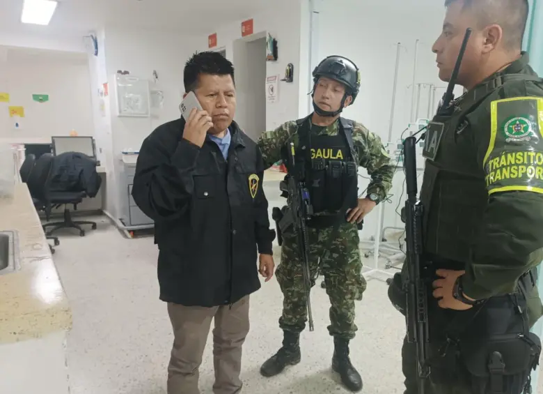 Acalde de Morales, Cauca, Óscar Guachetá, liberado por el Gaula. Foto: Fuerzas Militares. 