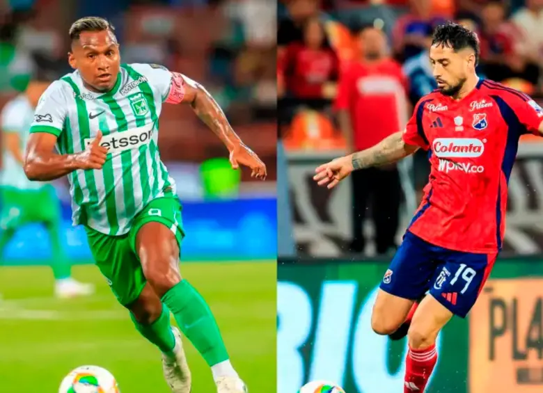 El delantero de Atlético Nacional, Alfredo Morenos, es uno de los referentes de ataque del cuadro verde. El atacante argentino Francisco Fydriszewski es el goleador de la Liga. Foto: Camilo Suárez