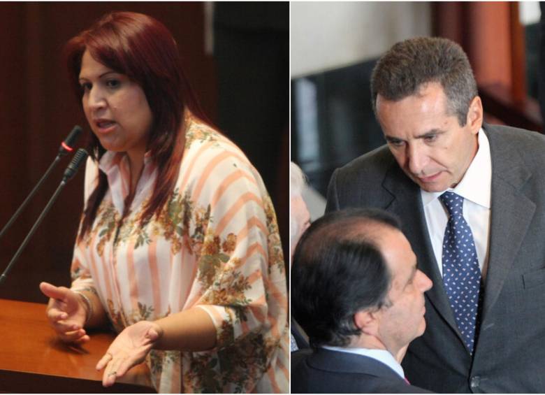 La exrepresentante a la Cámara, Yidis Medina, y el exdirector Dapre Bernardo Moreno Villegas. FOTO: COLPRENSA