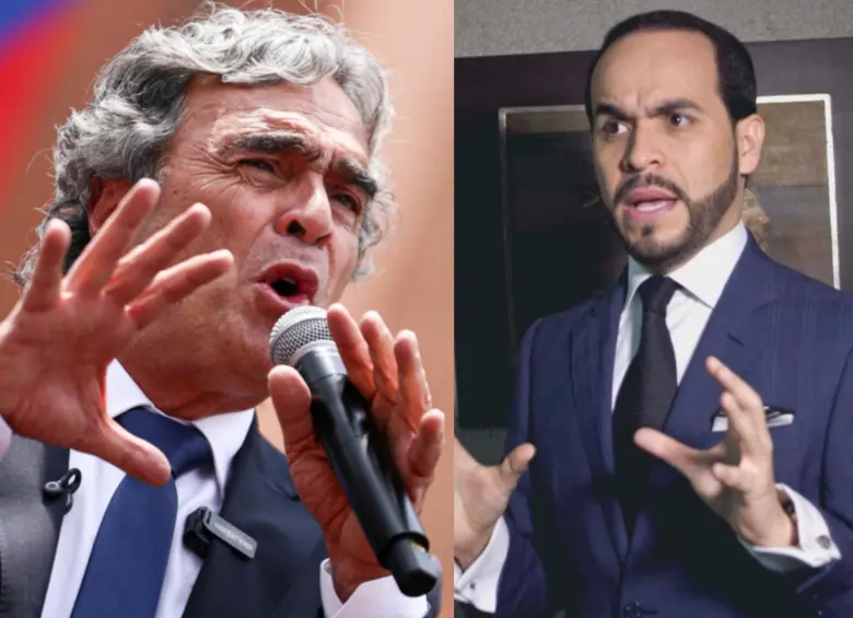 Sergio Fajardo, candidato de ideología de centro, y Abelardo de la Espriella, candidato de la derecha. Foto: Colprensa. 