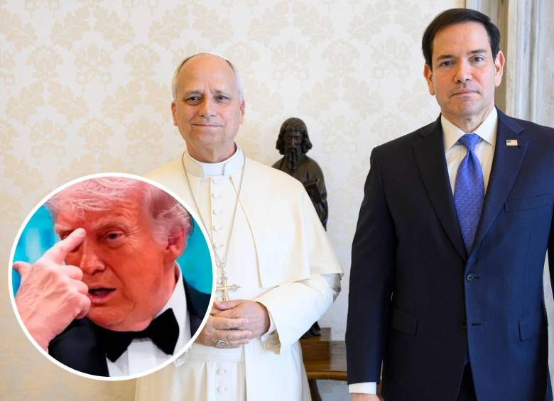 Marco Rubio y Papa León XIV durante su encuentro en el Vaticano. Foto: Vatican Media / Getty