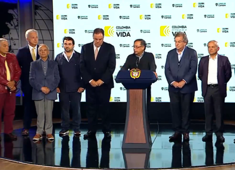 En presidencia, Petro recibió a empresarios del llamado Sindicato Antioqueño y la familia Gilinski. FOTO tomada de Presidencia