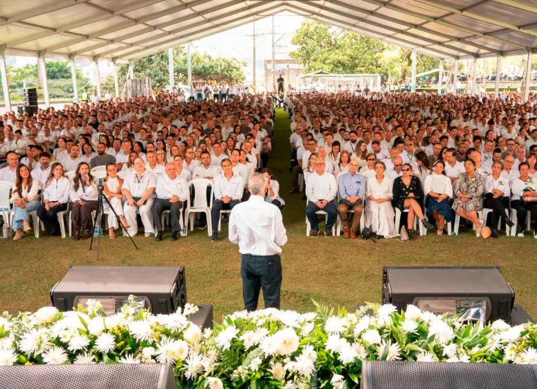 Haceb se despidió de su fundador José María Acevedo, quien falleció a sus 106 años. FOTO CORTESÍA. 