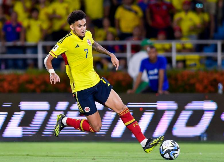 Luis Díaz marcó el último gol de Colombia ante Chile en las eliminatorias. Fue el 9 de septiembre de 2020 en el triunfo 3-1 de la Tricolor. FOTO GETTY