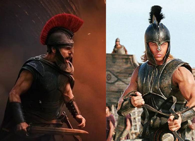 Matt Damon es Odiseo en La Odisea de Nolan y Brad Pitt es Aquiles en Troya. FOTO: Cortesía Universal Pictures / Warner Bros.