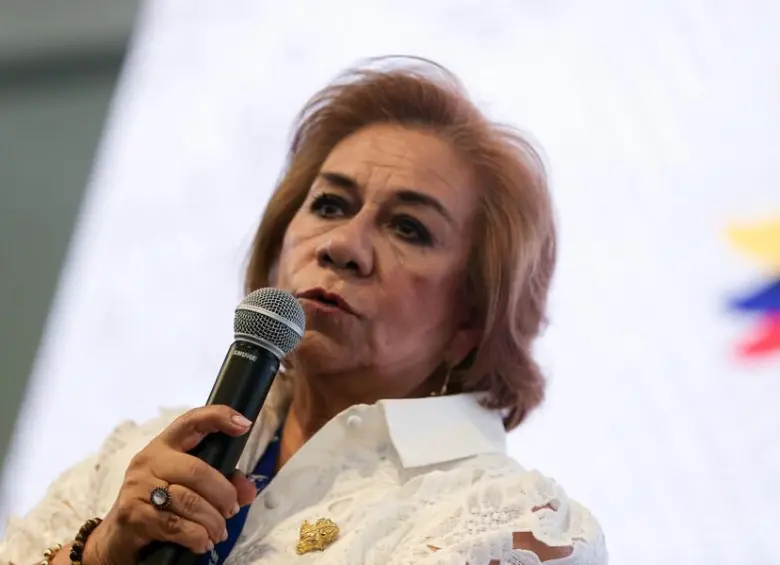 La canciller Rosa Villavicencio en un evento público. FOTO: COLPRENSA