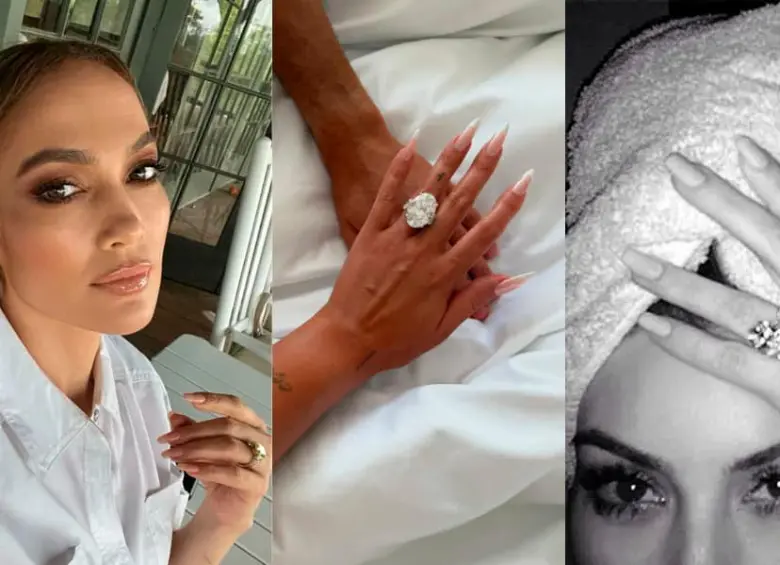 Jennifer López, Georgina Rodríguez y Kim Kardashian han sido noticia por sus anillos de compromiso. FOTO Tomadas de Instagram