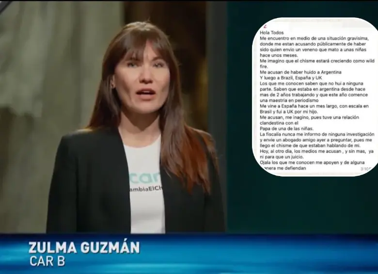 Zulma Guzmán se defiende desde Argentina: “Me acusan porque tuve una relación clandestina con el papá de una de las niñas”