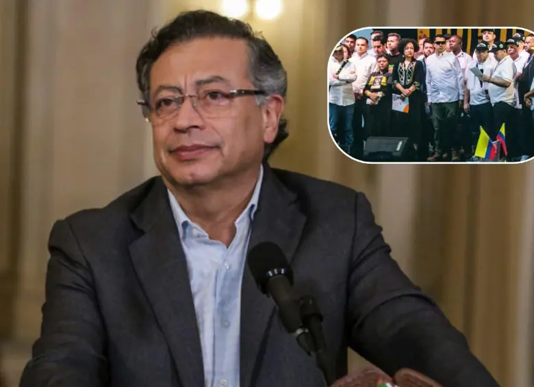 El presidente Gustavo Petro hizo un evento político en Medellín y en compañía de cabecillas de bandas delincuenciales. FOTO: Colprensa 