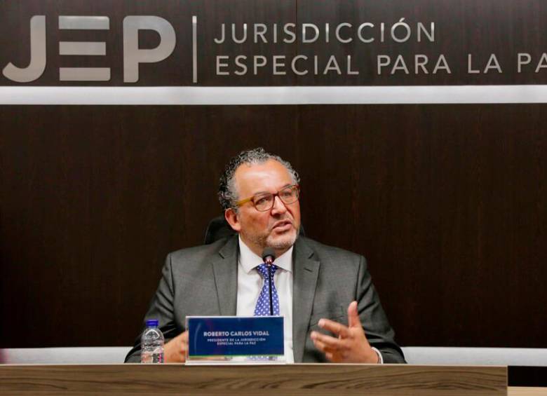 El presidente de la Jurisdicción Especial para la Paz, Roberto Carlos Vidal. FOTO COLPRENSA
