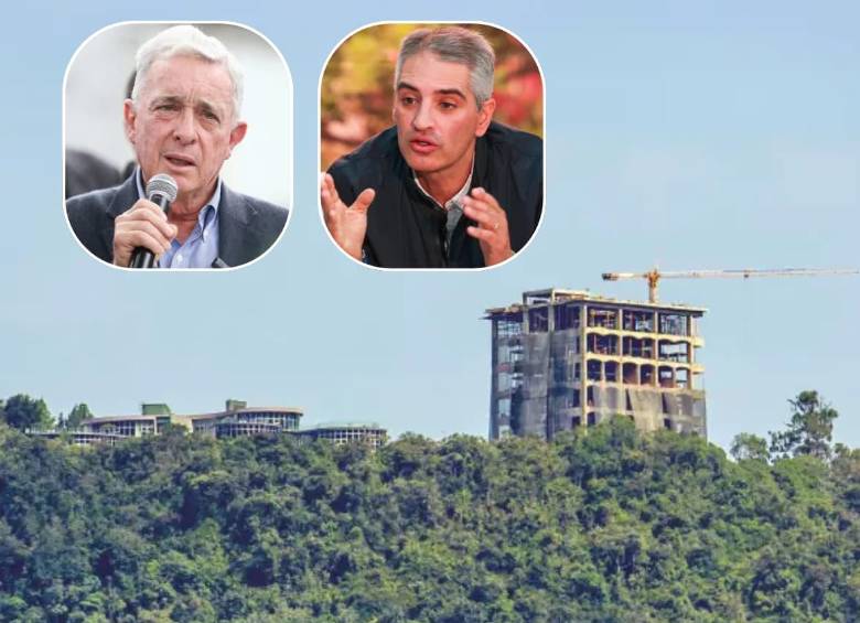 El expresidente Álvaro Uribe Vélez le solicitó al gobernador de Antioquia, Andrés Julián Rendón, que detenga la construcción ubicada en el alto de Las Palmas, en Envigado. FOTOS: Juan Antonio Sánchez, El Colombiano, Colprensa 