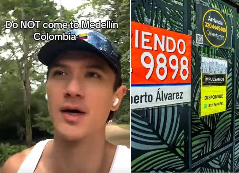 El turista Drew contó su experiencia visitando el Parque Lleras, en El Poblado, Medellín. FOTOS: MANUEL SALDARRIAGA QUINTERO - captura de video de Tiktok @drew