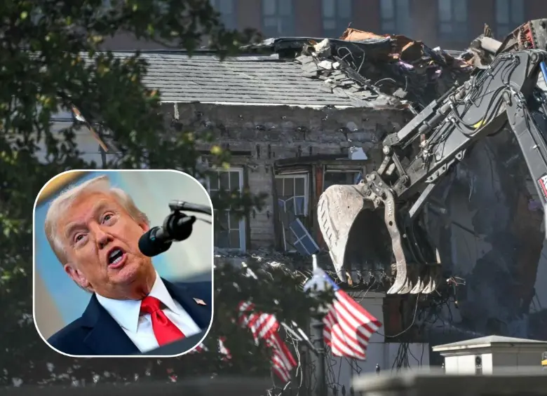 El presidente Donald Trump está reformando estéticamente la Casa Blanca y su estilo decorativo ha generado rechazo. FOTO: AFP 