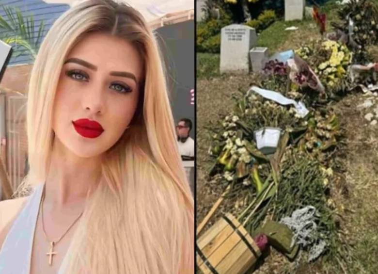 Terceros habrían vandalizado la tumba donde yace la influencer Valeria Márquez, en México. FOTOS: Tomadas de redes sociales 