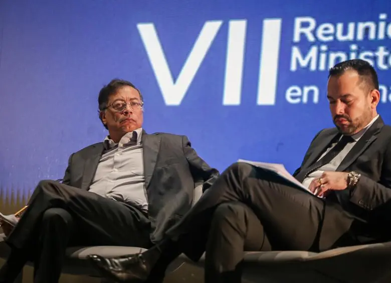 Gustavo Petro, presidente de Colombia; y Edwin Palma, ministro de Minas y Energía. FOTO: Colprensa.