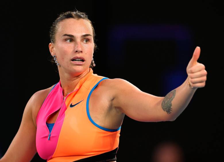 La tenista bielorrusa Aryna Sabalenka ocupa el primer puesto del ranking mundial de la WTA. Buscará su tercer triunfo en Australia. Foto: tomada del x de @AustralianOpen