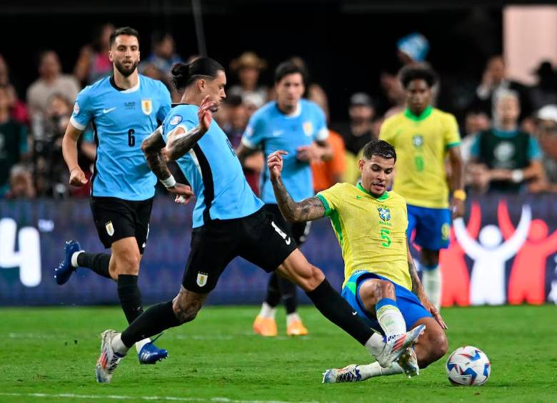 Partido entre Uruguay y Brasil por la Copa América de Estados Unidos 2024. FOTO: GETTY