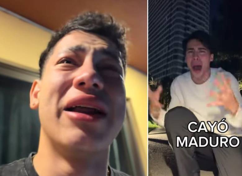 Venezolanos celebran caída de Nicolás Maduro en Venezuela. FOTOS: Capturas de video 