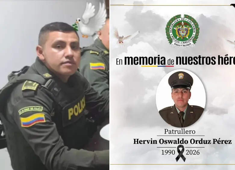 Hervin Oswaldo Orduz Pérez fue asesinado frente a su hijo en el municipio de San Andrés, Santander. FOTOS: Tomada de redes sociales y Policía Nacional 