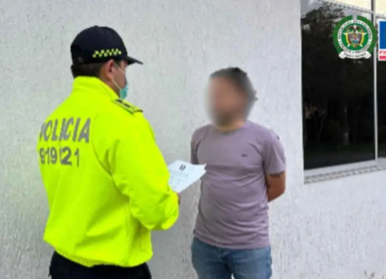 Libardo Humberto Zapata Zuluaga, alias Libardo, fue capturado en Guatapé, Antioquia. FOTO: Policía Nacional y Fiscalía General de la Nación 