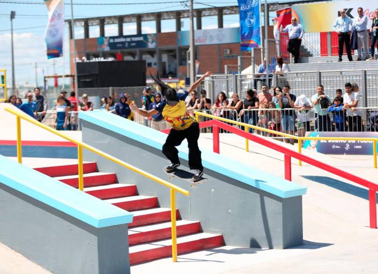 Colombia tuvo un positivo debut en el skateboarding, disciplina que se estrena en los Juegos Suramericanos. FOTO: COC