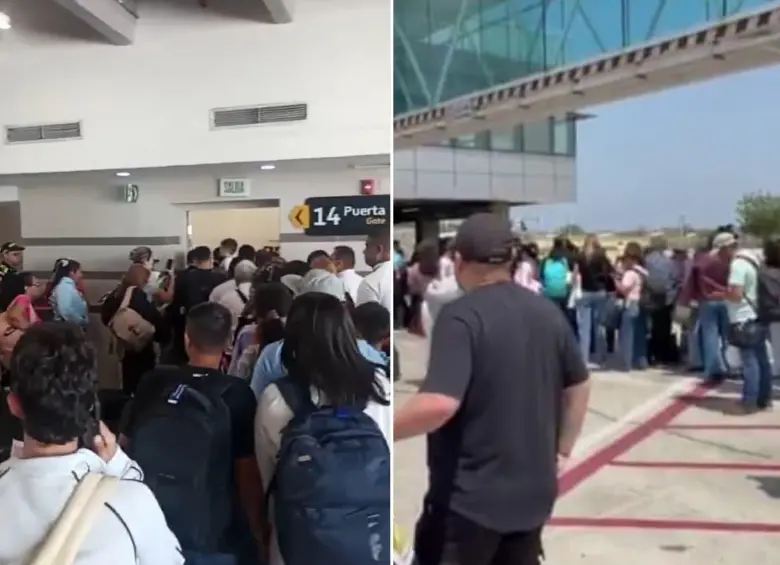 Posible explosivo en el aeropuerto de Barranquilla. FOTOS: Capturas de video 