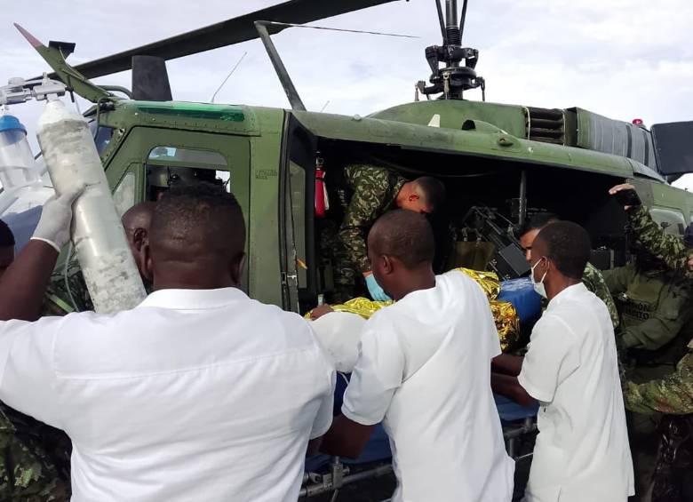 Cuatro niños heridos tras caer en un campo minado en el municipio de Olaya Herrera, Nariño. FOTO: Ejército Nacional