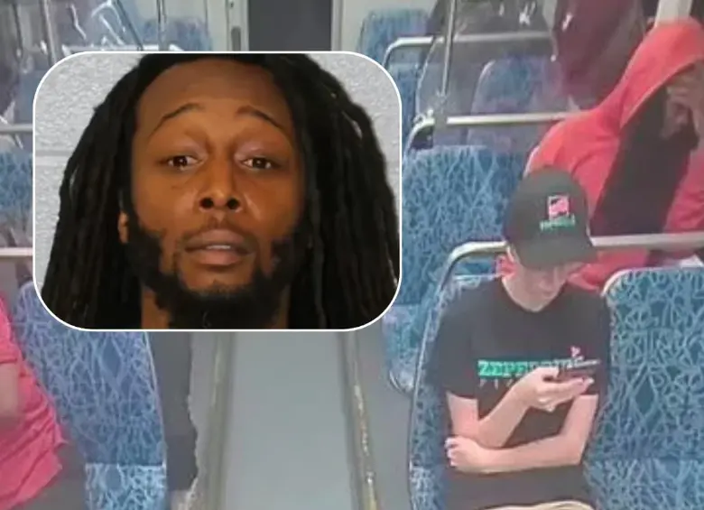 Estas fueron las declaraciones de Decarlos Brown, el hombre señalado de matar a la ucraniana Iryna Zarutska en un tren ligero de Estados Unidos. FOTOS: Captura de pantalla - Oficina del Sheriff del Condado de Mecklenburg.
