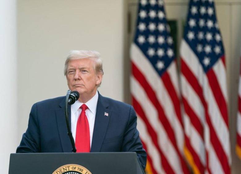 El presidente de Estados Unidos, Donald Trump, en una comparecencia en la Casa Blanca. Foto: Europa Press