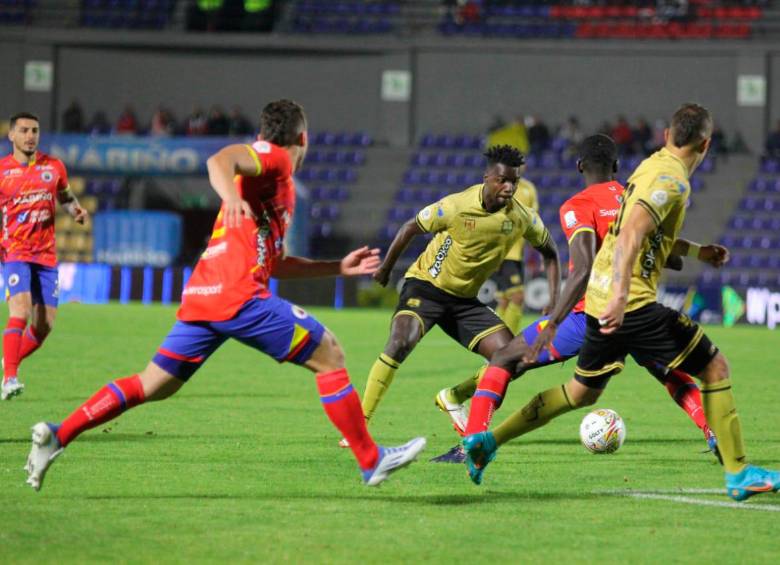 Marco Pérez es uno de los referentes del ataque del equipo dirigido por Leonel Álvarez. FOTO: CORTESÍA COLPRENSA 